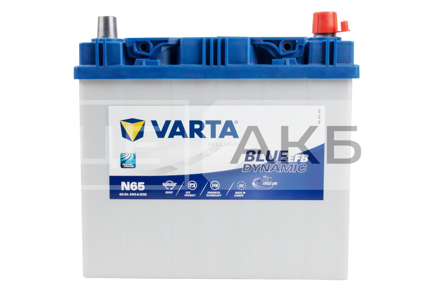 АКУМУЛЯТОР 12V 65AH 650A R+ DYNAMIC EFB 232*173*225MM 565501065