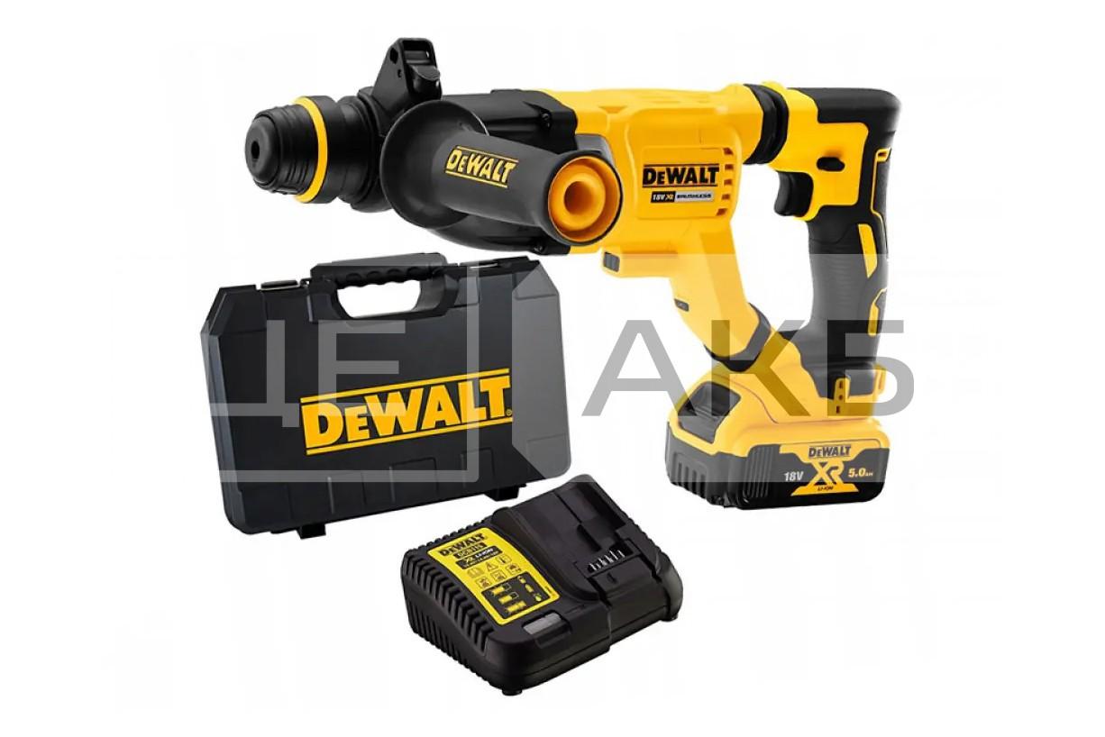 ПЕРФОРАТОР АКУМУЛЯТОРНИЙ БЕЗЩІТКОВИЙ DEWALT 18V 5AH 3J 0-1165 ОБ/ХВ 0-4300 УД/ХВ DCH263P1