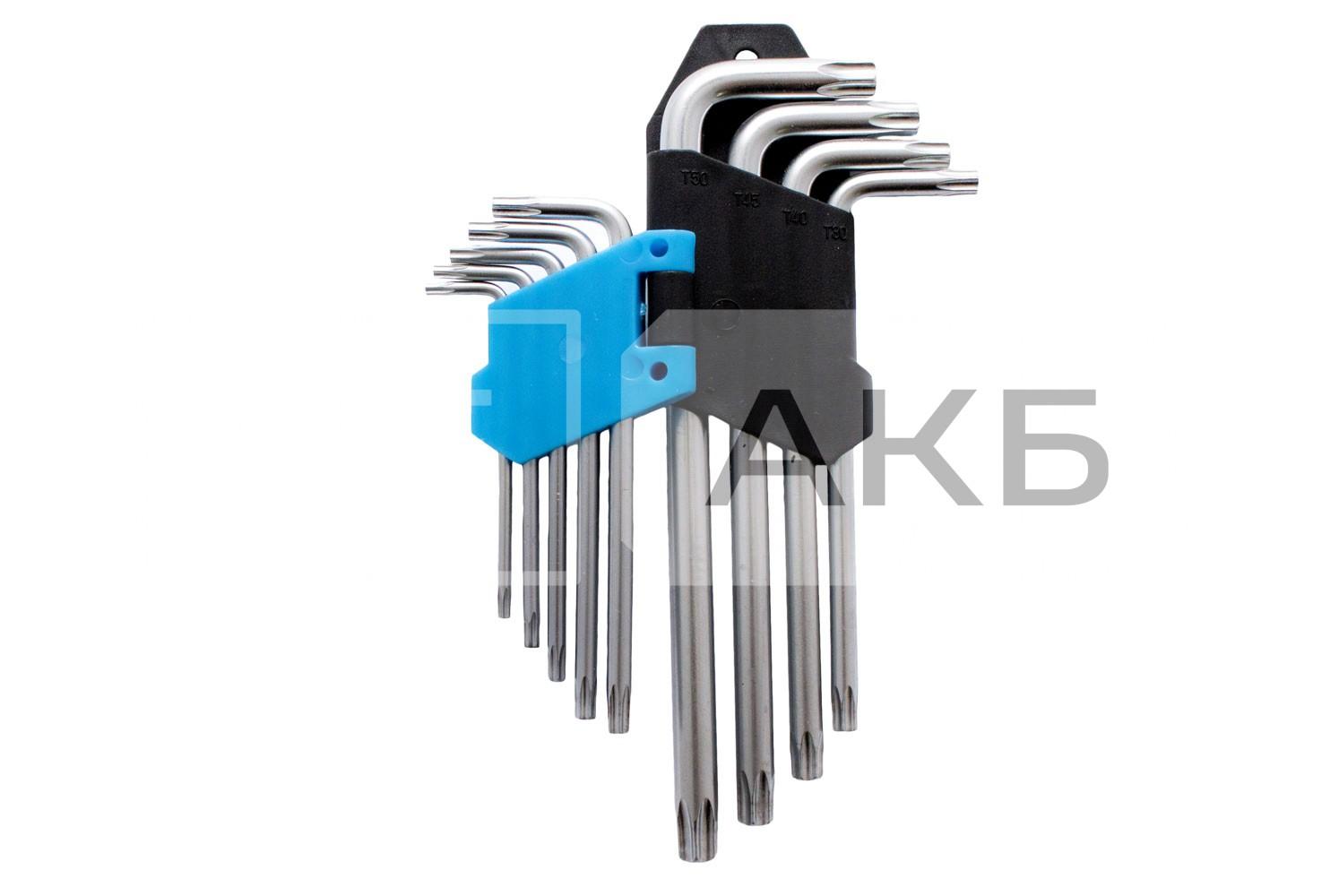 НАБІР КЛЮЧІВ ШЕСТИГРАННИХ Г-ПОДІБНИХ TORX T10-T50 "ЗІРКА" 9ШТ.  (ДОВГИХ) C6613