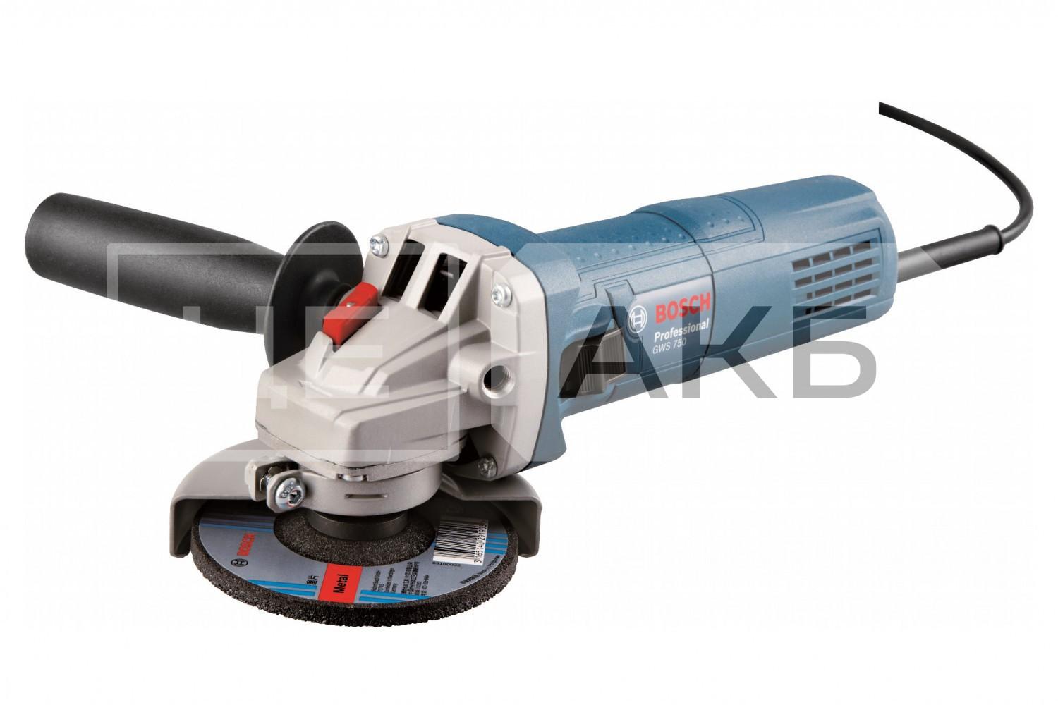 ШЛІФМАШИНА КУТОВА BOSCH GWS 750-125 Ø125MM 750W 11000 ОБ/ХВ (БЕЗ РЕГУЛ. ШВИДКОСТІ) 0601394001
