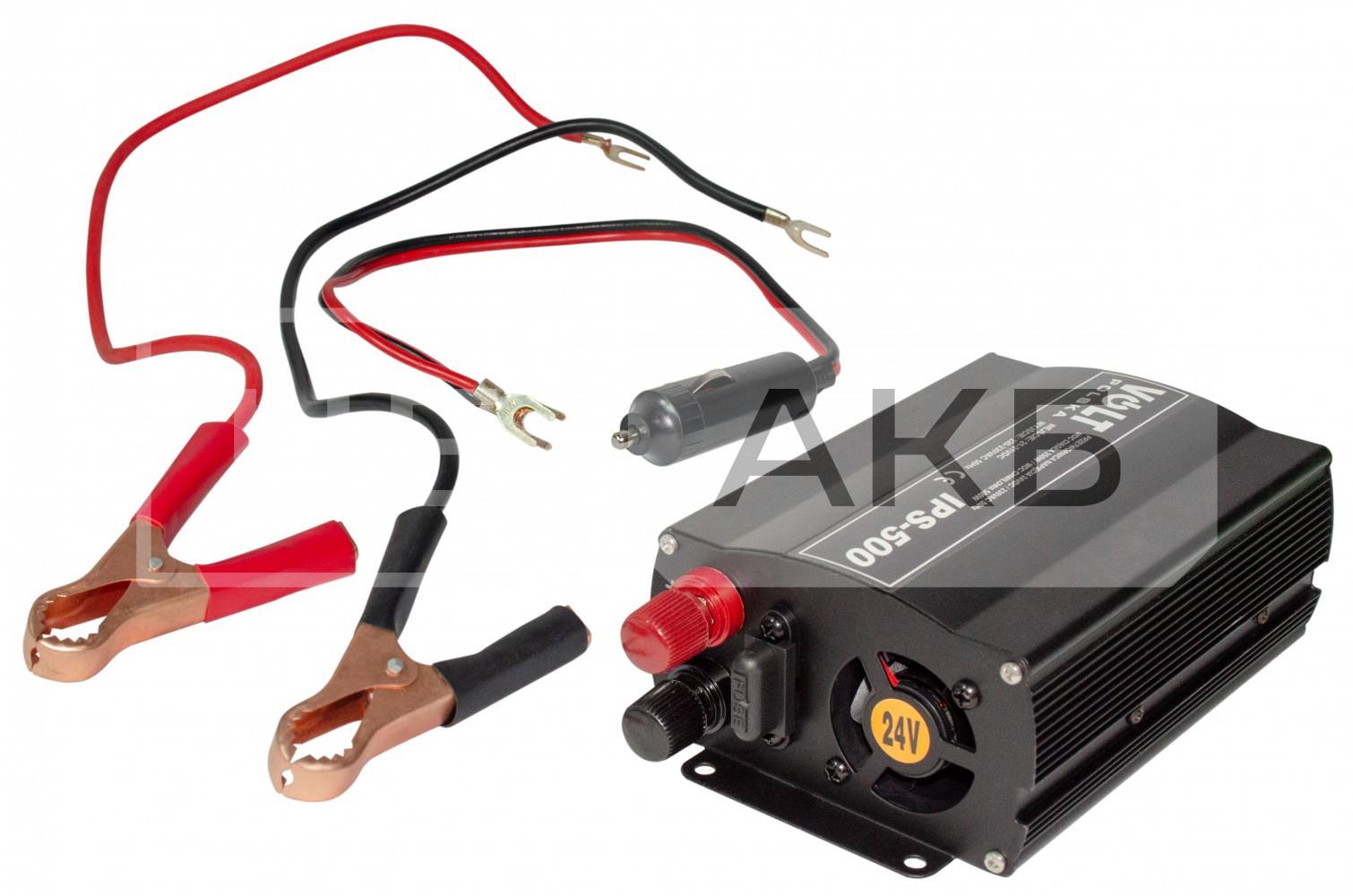 ПЕРЕТВОРЮВАЧ НАПРУГИ 24V/230V 500W IPS-500 520390