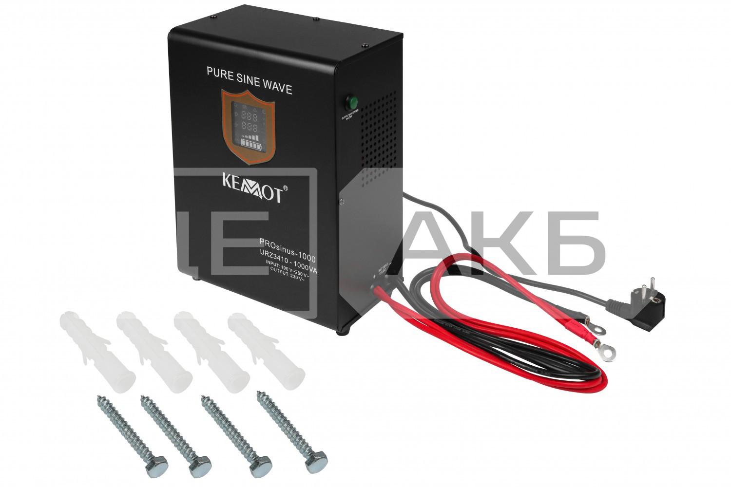 ДЖЕРЕЛО БЕЗПЕРЕБІЙНОГО ЖИВЛЕННЯ (UPS) KEMOT PROSINUS-1000 12/230V 700W/1000VA 10A (ПРАВИЛЬНА (ЧИСТА) СИНУСОЇДА) URZ3410