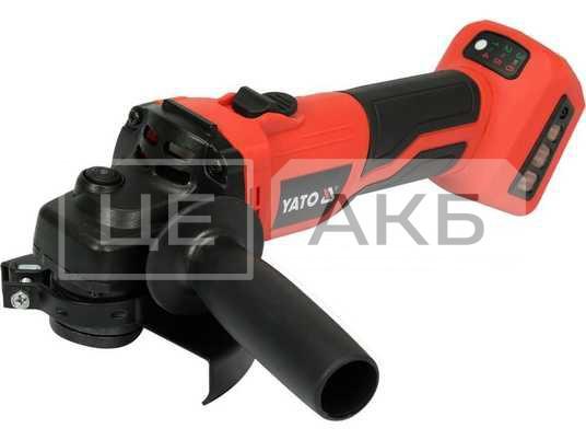 ШЛІФМАШИНА КУТОВА АКУМУЛЯТОРНА БЕЗЩІТКОВИЙ YATO Ø125MM 18V 4AH 8000-15999 ОБ/ХВ (БЕЗ АКУМУЛЯТОРА) YT828293