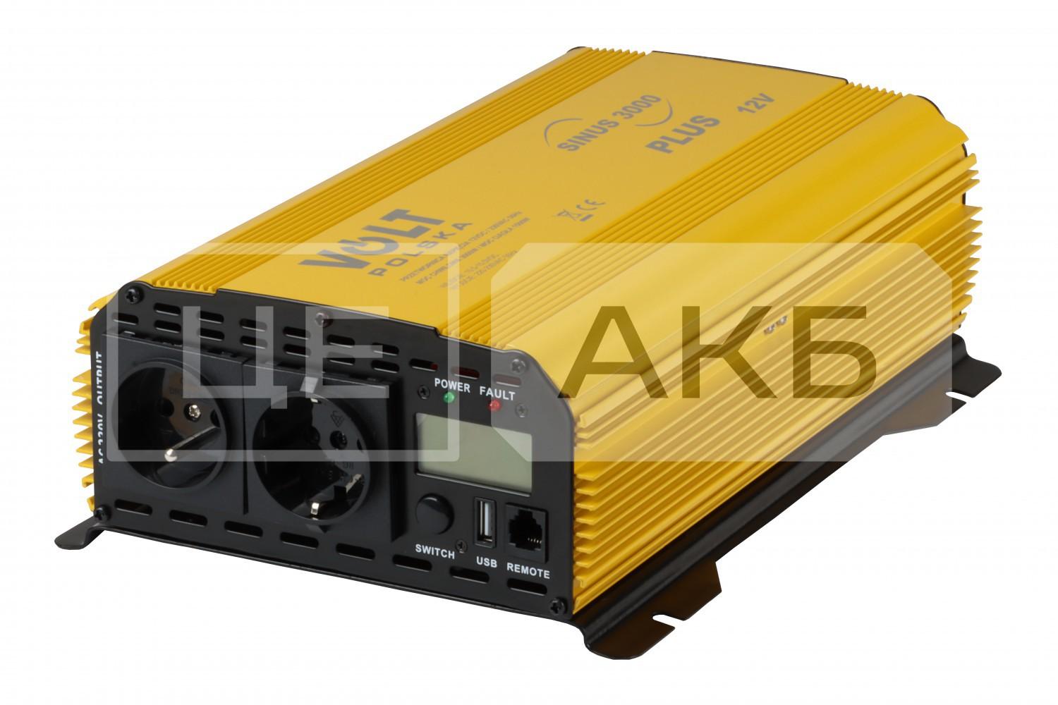 ПЕРЕТВОРЮВАЧ НАПРУГИ VOLT SINUS 12V/230V 2000/4000W (ПРАВИЛЬНА (ЧИСТА) СИНУСОЇДА) 3SIR400012PRZ70