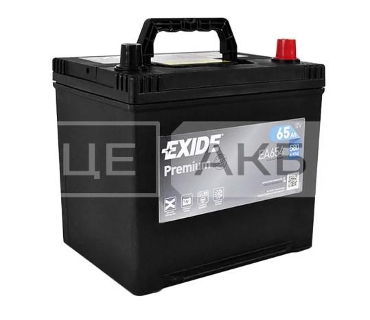 АКУМУЛЯТОР 12V 65AH 580A EXIDE PREMIUM R+ 230*173*222MM EA654