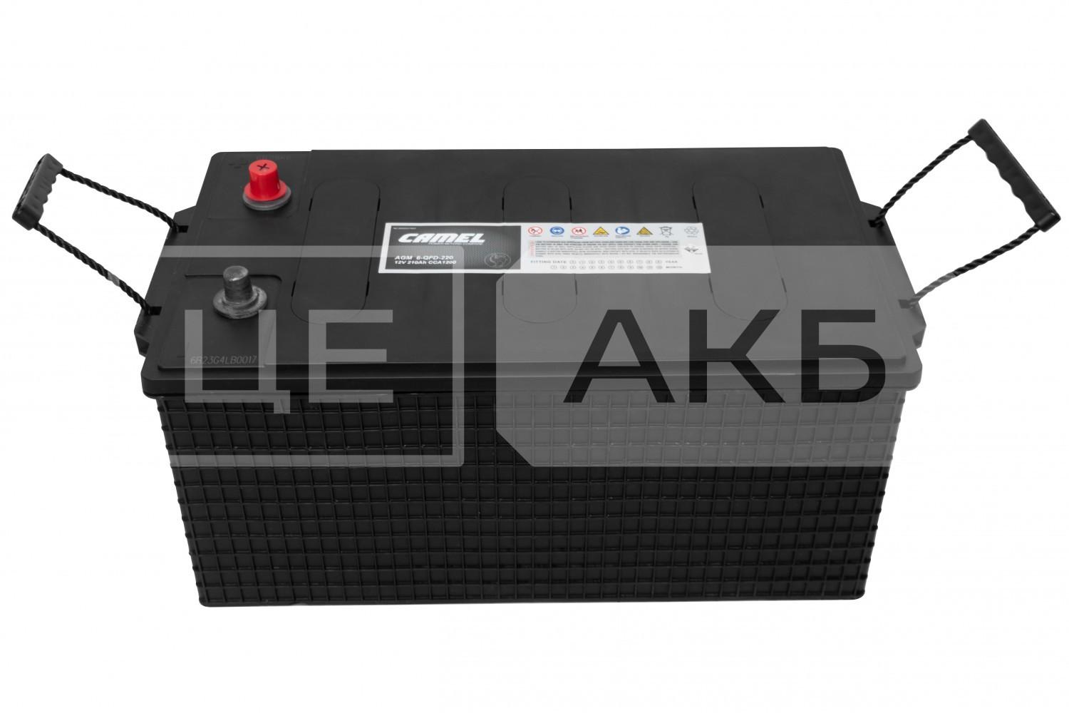 АКУМУЛЯТОР AGM 12V 210AH 1200A L+ 518*274*242MM