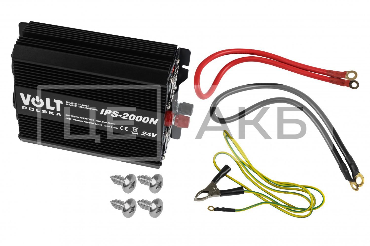 ПЕРЕТВОРЮВАЧ НАПРУГИ 24V/230V 1000/2000W IPS-2000 3IPSN20024