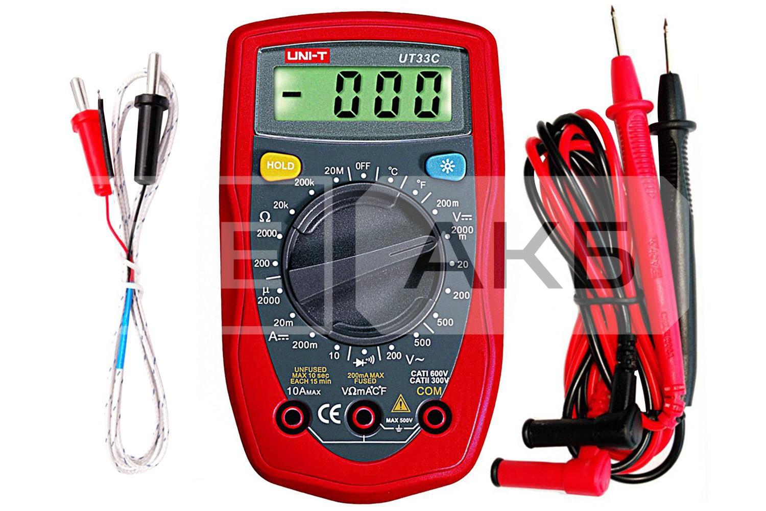МУЛЬТИМЕТР ЦИФРОВИЙ UNI-T UT33C UT33C
