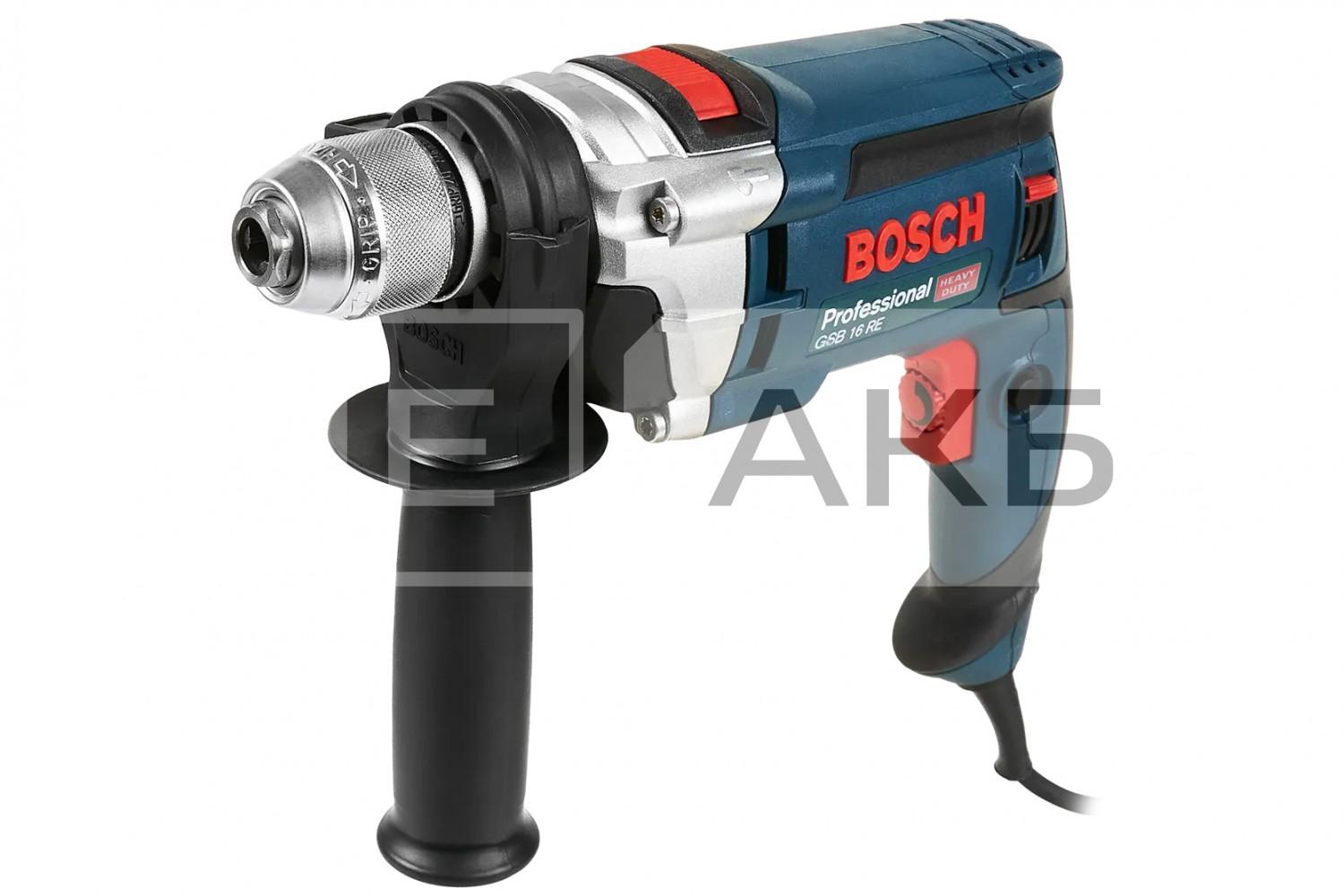ДРИЛЬ УДАРНИЙ BOSCH GSB 16 RE 750W ПАТРОН 13 MM 2800 ОБ./ХВ. 47600 УД./ХВ.