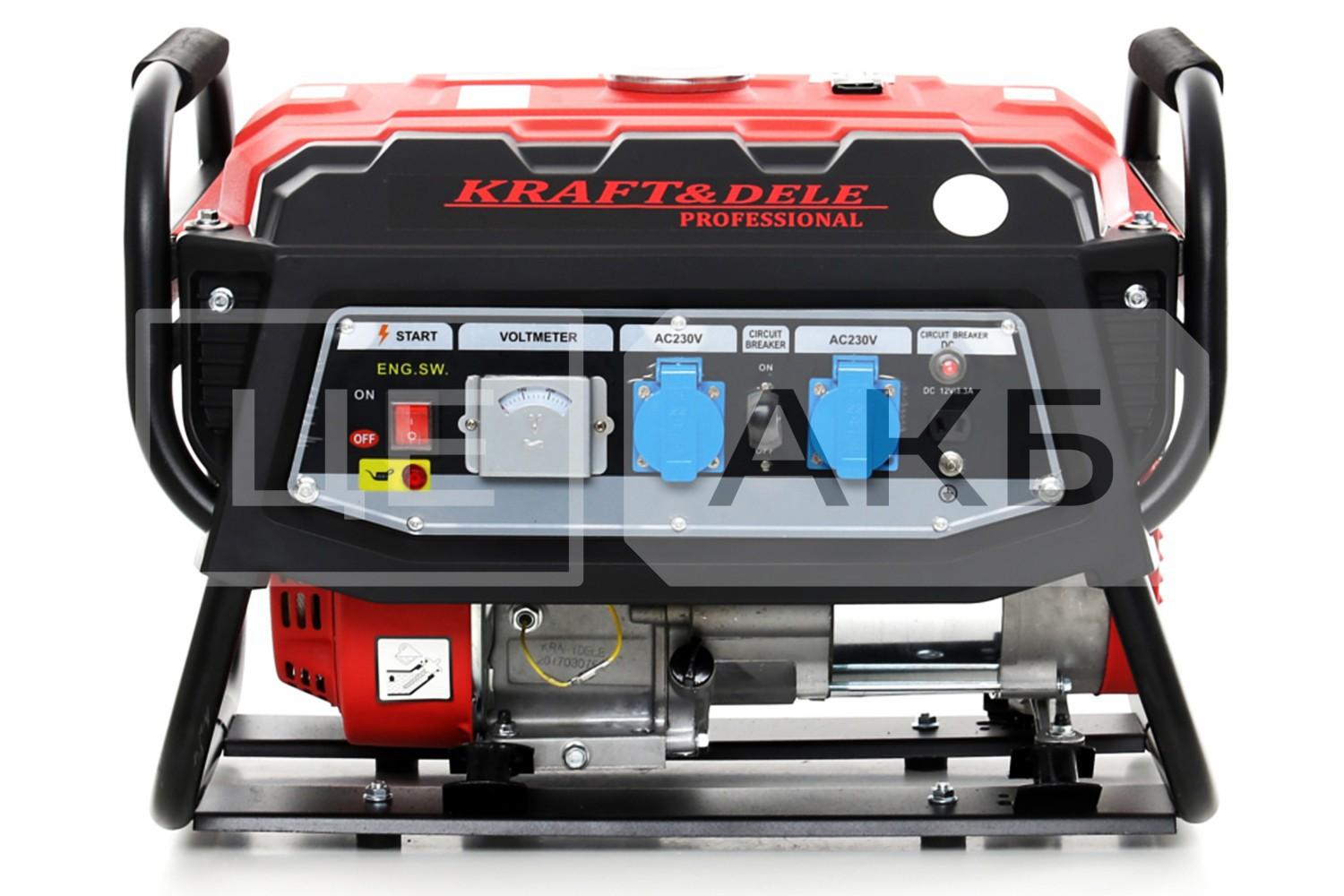 ГЕНЕРАТОР БЕНЗИНОВИЙ KRAFT&DELE KD136 220V 2.8/3.0KW ОДНОФАЗНИЙ / РУЧНИЙ ЗАПУСК KD136