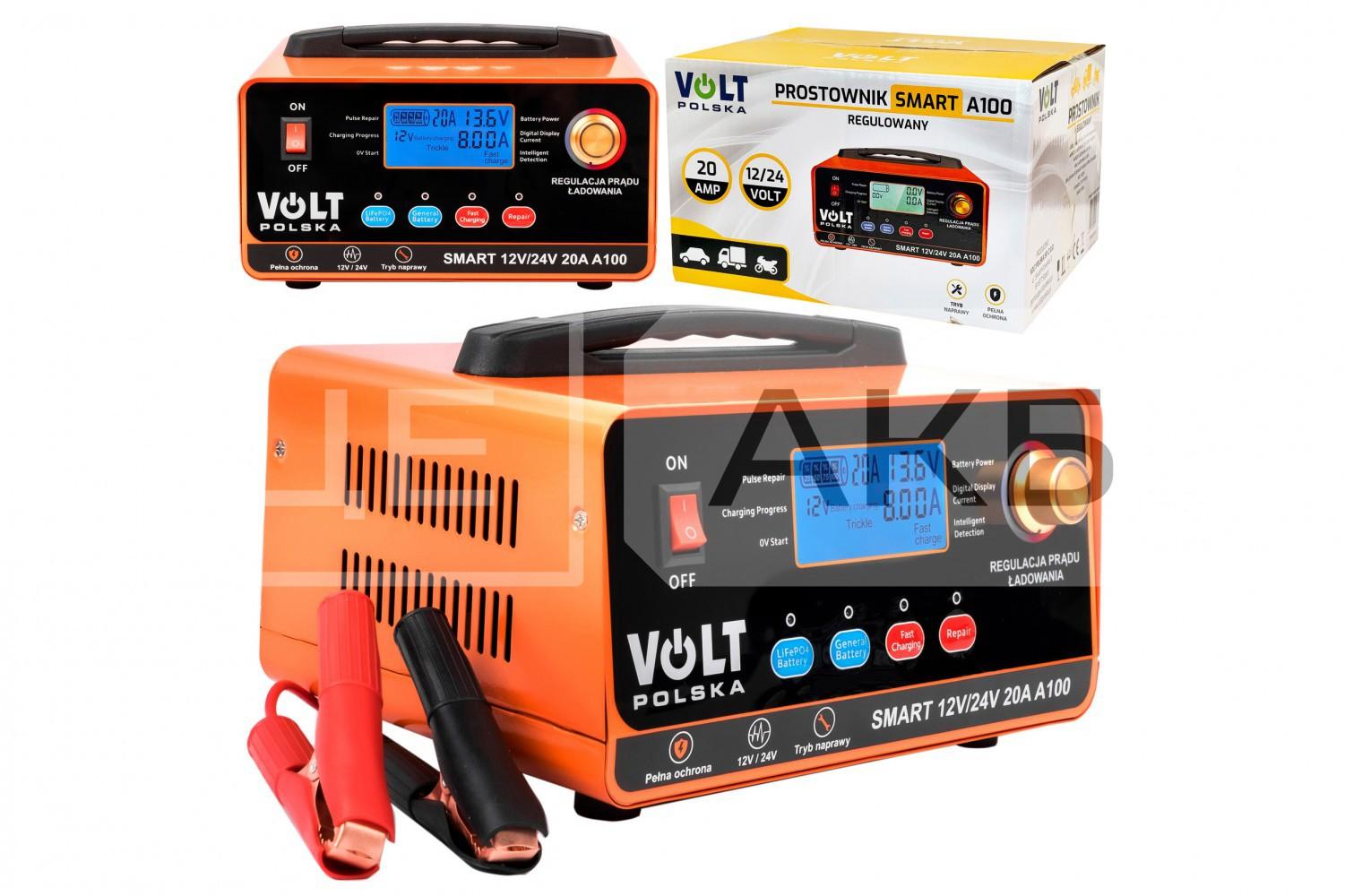 ПРИСТРІЙ ЗАРЯДНИЙ АКУМУЛЯТОРА VOLT SMART A100 12/24V 20A (EFB/GEL/AGM/LFP) 6PRA2A100GPRO97