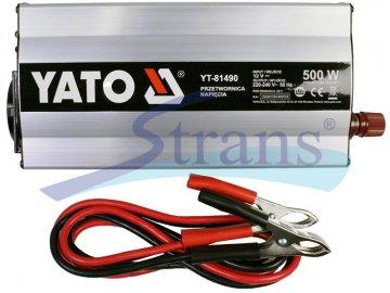 ПЕРЕТВОРЮВАЧ НАПРУГИ 12V/230V 500W YT81490
