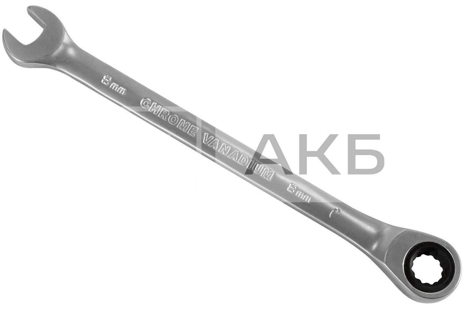 КЛЮЧ РОЖКОВО-НАКИДНИЙ З ТРЕЩІТКОЮ GUT MEISTER 8MM RW0008