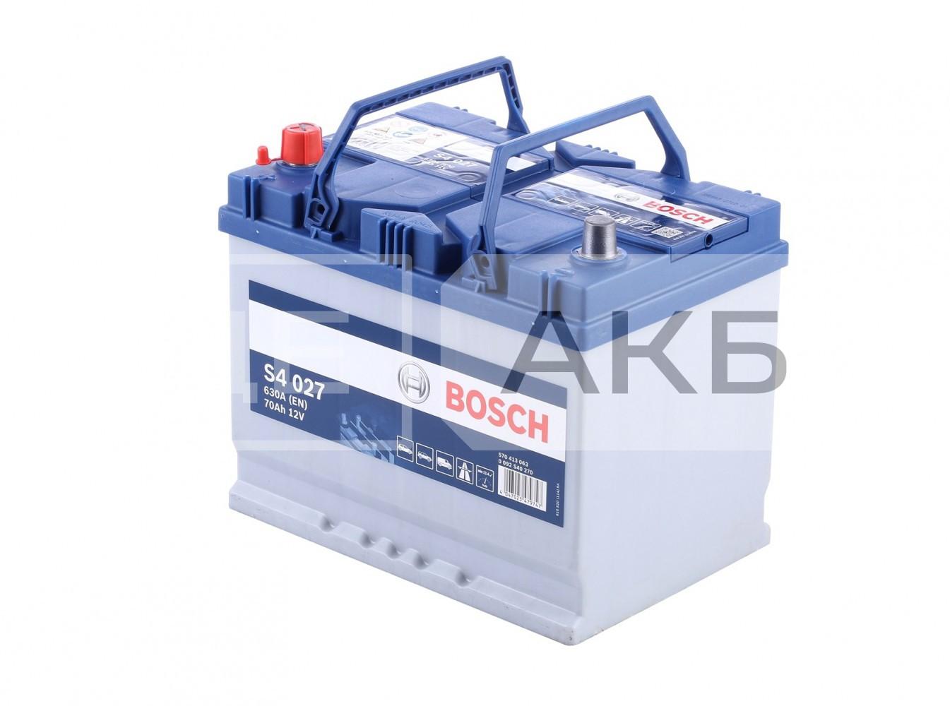 АКУМУЛЯТОР 12V 70AH 630A L+ S4 260*173*225MM 0092S40270